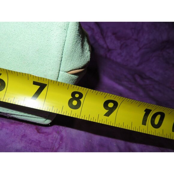 Coach 2000's Y2K Signature Collection Khaki Canvas & Green Suede demi baguette - Picture 13 of 14